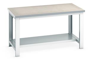 Bott Lino Top Workbench with Half Shelf - 1500Wx900Dx840mmH Benches with Half Depth Shelf 41004037.16V 